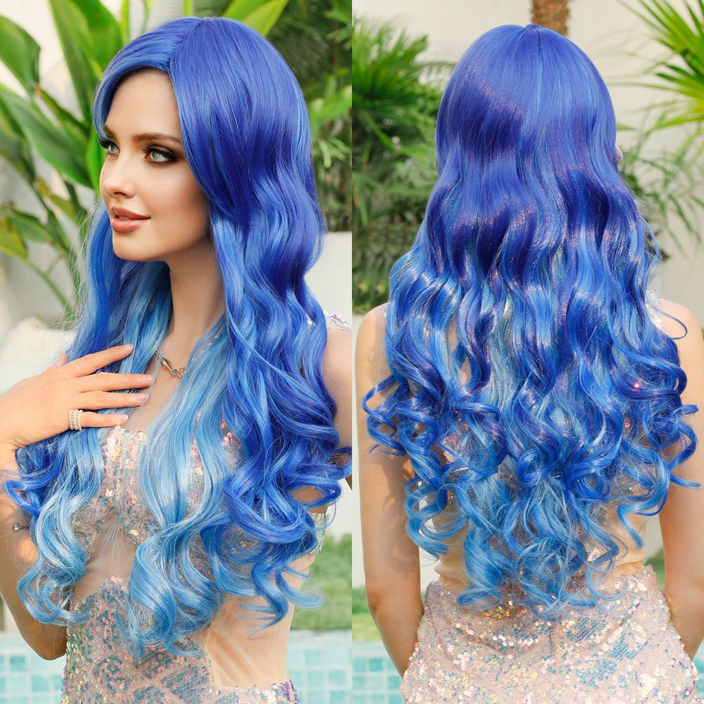 Professional  WIGS Barbie Wig Long Blonde Wigs for Women Daily Party Loose Synthetic Body Wave Hair Wig for Girls Halloween Cosplay