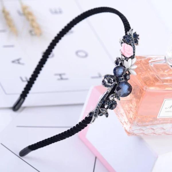 EASYA Новые Простые Ручной Работы Повязки на Голову с Бантиком-Бабочкой для Женщин и Девочек Модные Аксессуары для Волос с Кристаллами и Стразами в Виде Цветка Ювелирные Изделия