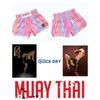 Pink Muay Thai Kickboxing Boxing MMA UFC Casual Shorts Gym Sport Unisex Men Women Workout Quick Dry Print Elastic High Waist Training