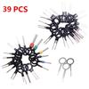 New!39 Pcs Auto Car Plug Circuit Board Wire Harness Terminal Extraction Pick Connector Crimp Pin Back Needle Remove Tool Set