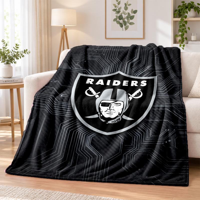 Las Vegas Raiders Printed Flannel Blanket Warm Comfort Bed Throw For Indoor Home Decoration
