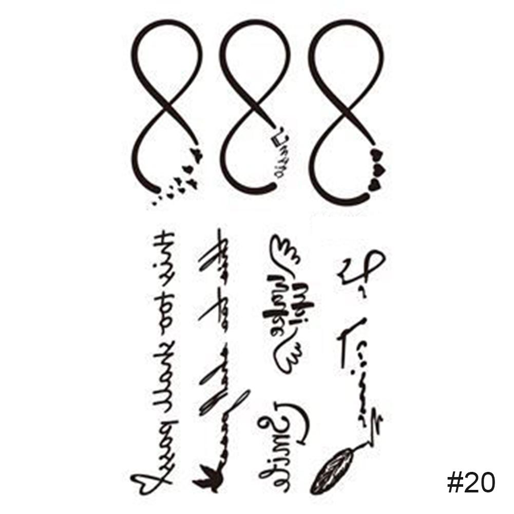 Простые черные маленькие свежие татуировки наклейки водонепроницаемые долговечные татуировки наклейки рука нога грудь боди-арт татуировки наклейки