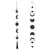Wood Star Moon Phase Wall Hanging Boho Tassel Celestial Ornament Ramadan Decoration Moon Garland Wall Decor Home Decoration
