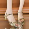 Новые женские босоножки с открытым носком и высоким каблуком, модная женская летняя обувь, брендовые туфли-шпильки 6 см, золотые, серебряные туфли для женщин