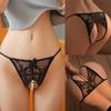 Сексуальные стринги G String женские озорные Т-образные трусики с жемчужинами эротическое горячее женское нижнее белье прозрачные трусики-танга с вырезами кружевные трусики