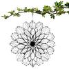 10 Inch Black and White Floral Wind Chime Elegant Dangling Garden Decoration with 360 Degree Hook Perfect Gift for Close Friends