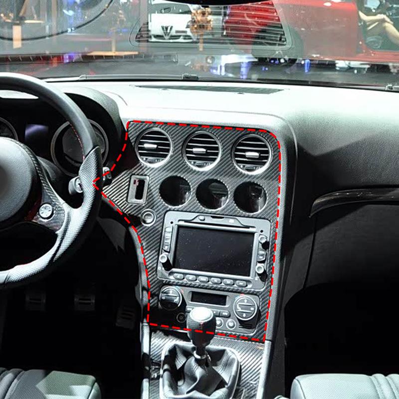 Комплект из углеродного волокна Отделка дверных панелей рычага переключения передач Аксессуары для интерьера автомобиля Декоративные наклейки для Alfa Romeo 159 Brera/Spider 2004-2011 LHD
