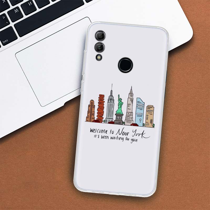 Чехол для телефона NYC New York City для Huawei Y5 Y6 Y7 Y9S P Smart Z 2021 2019 Honor 10 Lite 9 20 9X 8S 8X 8A Pro 20i Coque