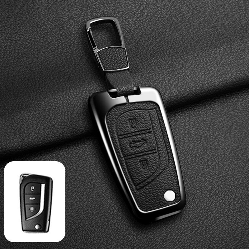 OFWP3 Leather Car Key Cover Case Shell for Toyota Hilux Revo Auris Corolla Reiz Avensis Verso Yaris Aygo Rav4 Scion TC IM 2017 2016