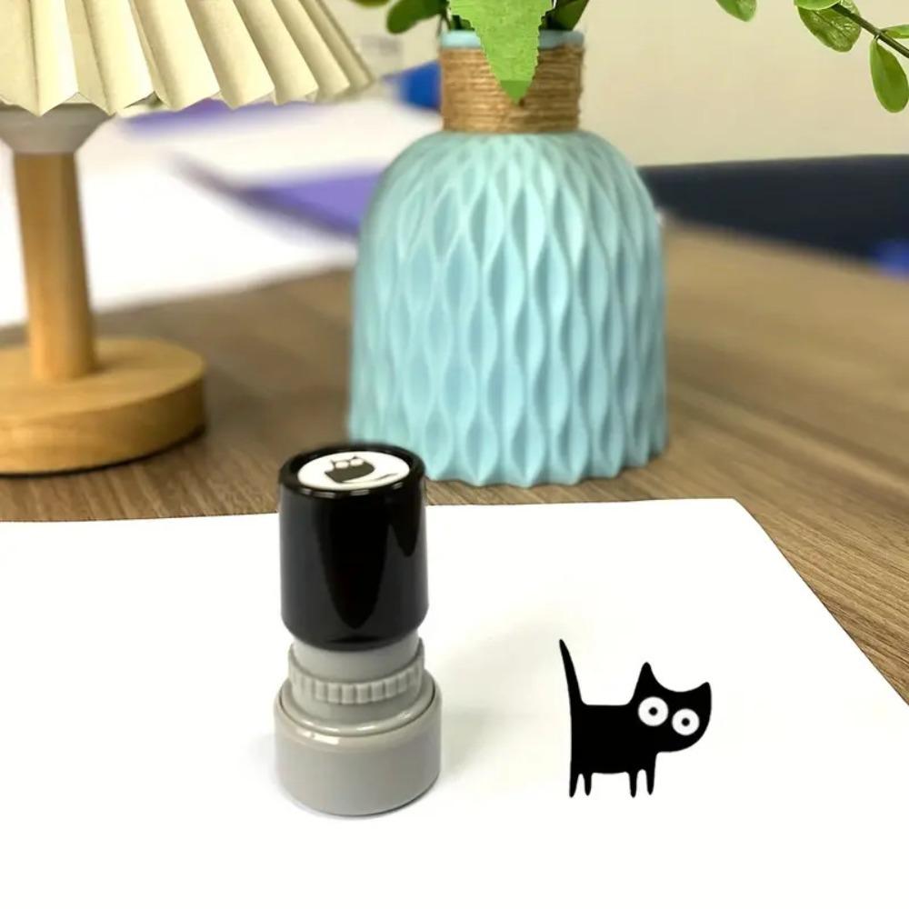 Cat Designs Black Cat Stamp 4 Styles Cartoon Stamps Lovely Kitten Stamp  Stationery