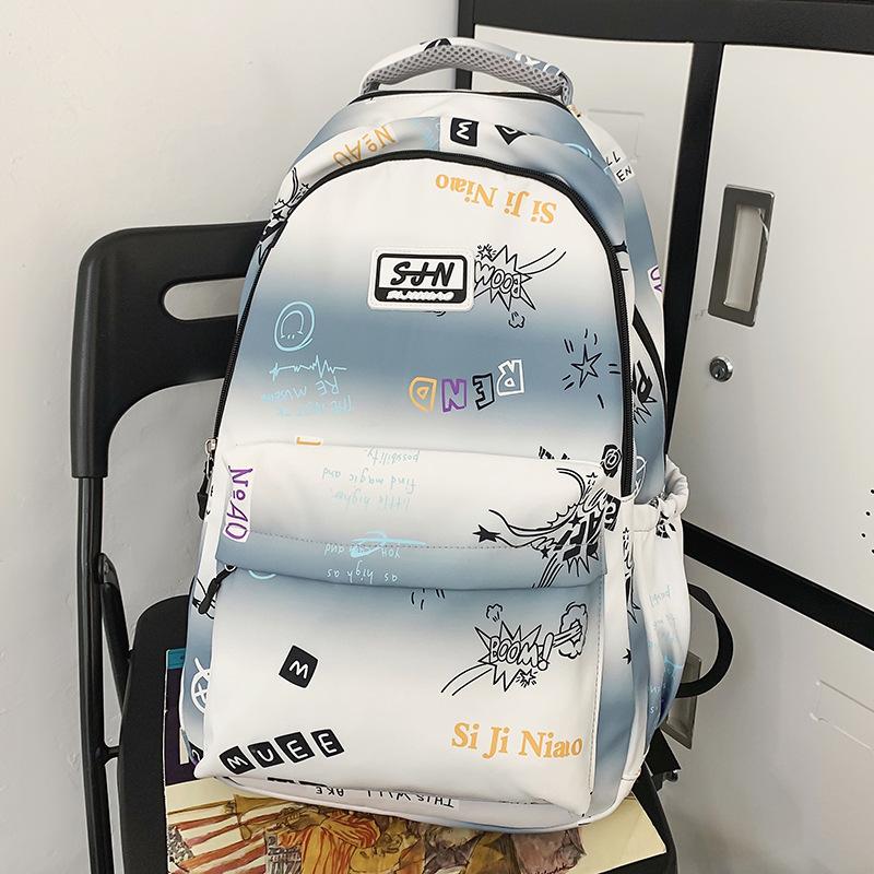Школьный рюкзак Детский для начальной школы Девочки Ученики средней школы Студенты колледжа Ученики старшей школы Большая вместимость Принт