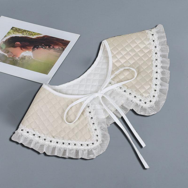 Мода 2023 года, женская, для девочек, кукла Лолита, шаль, поддельный воротник, вышитое ожерелье, лацкан, блузка, накидка на плечо, короткая накидка, поддельный воротник