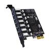 USB 3.0 PCI Express Adapter PCI E To 7 Ports USB 3 Expansion Adapter Card USB3 PCIe PCI-e X1 Controller Converter for Desktop PCAA