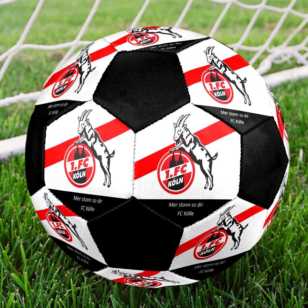 1. FC Köln Soccer Ball Colorful All Ages Machine Stitched PVC Competition Ready Durable High-Bounce.SIZE5