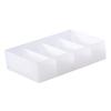 4 Section Drawer Organizer Versatile Translucent Divided Organizer Bins PP Removable Partition Storage Organizer Bin Bedroom