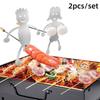2 шт. нержавеющая сталь держатель для сосисок барбекю стойка шампуры для барбекю инструмент для гриля