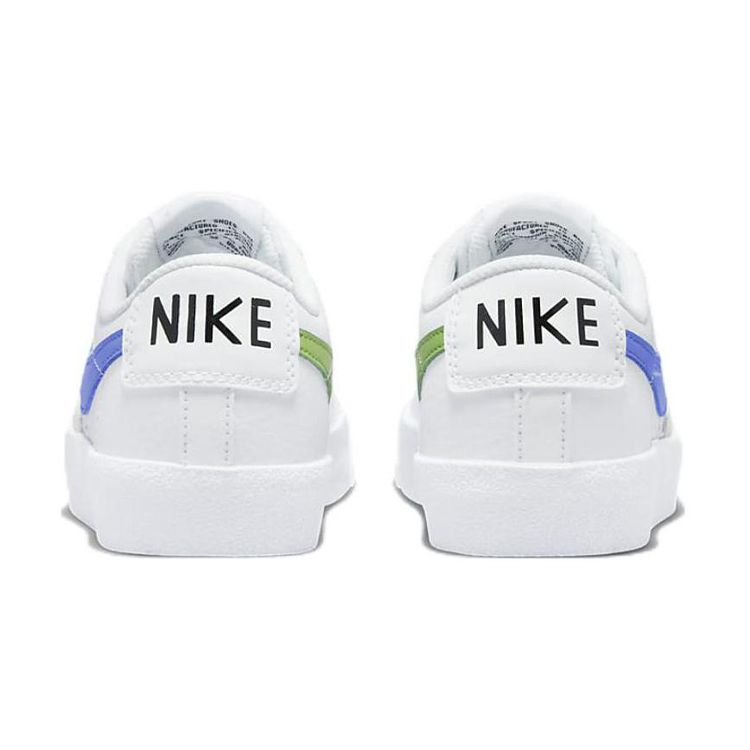Nike Blazer Low 77 GS White Chlorophyll Medium Blue Детские кроссовки Черные DA4074-109