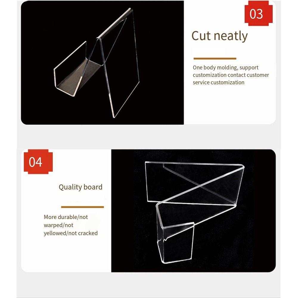 4 шт. прочная акриловая подставка для книг легкая подставка для книг держатель премиум-класса книжный дисплей мольберт альбомы