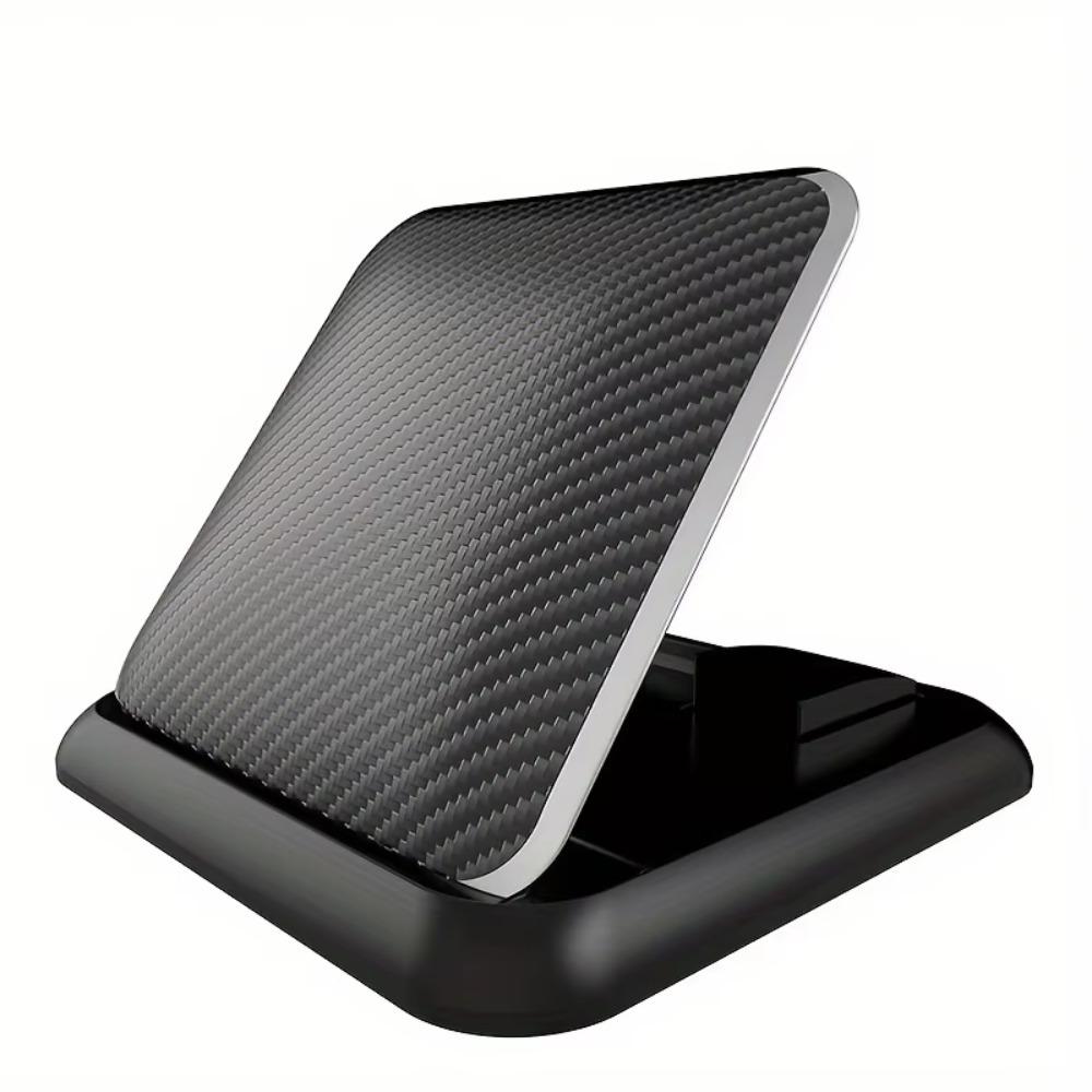 Carbon Fiber Finish Phone Mount Bracket Anti-Slip Pad Dashboard Phone Mount Car Accessories