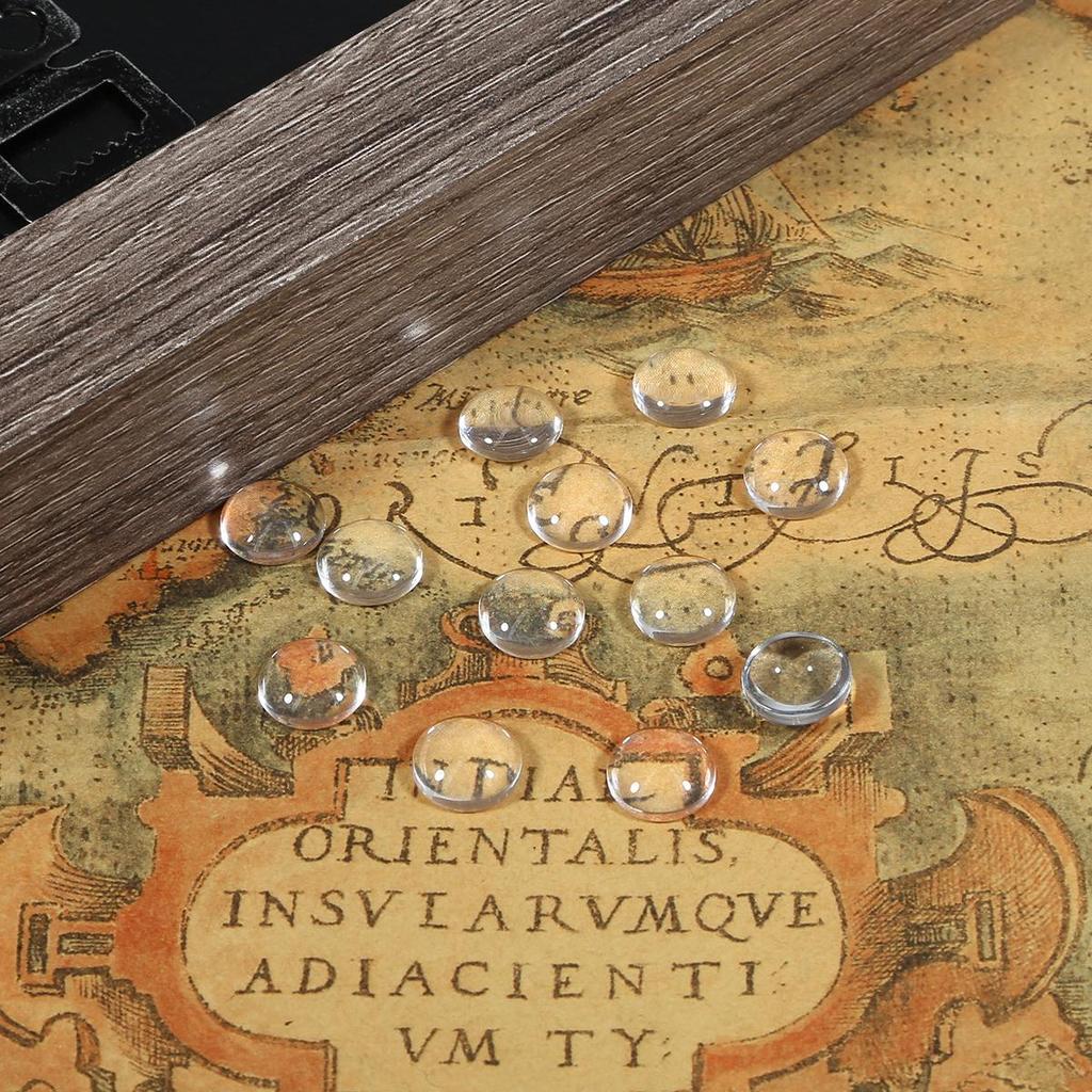 Прозрачный стеклянный кабошон с плоской задней стороной для украшения ювелирных изделий и колец DIY