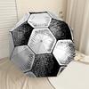 1 шт. футбольный мяч, автоматический складной зонт, прочный железный каркас с 8 ребрами, подходит для путешествий, повседневного использования, на день рождения, декоративный подарок m0104020