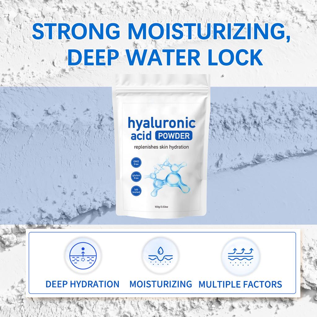 Hyaluronic Acid Powder Facial Mask With Moisturizing Benefits For All Skin Types 100g Pack