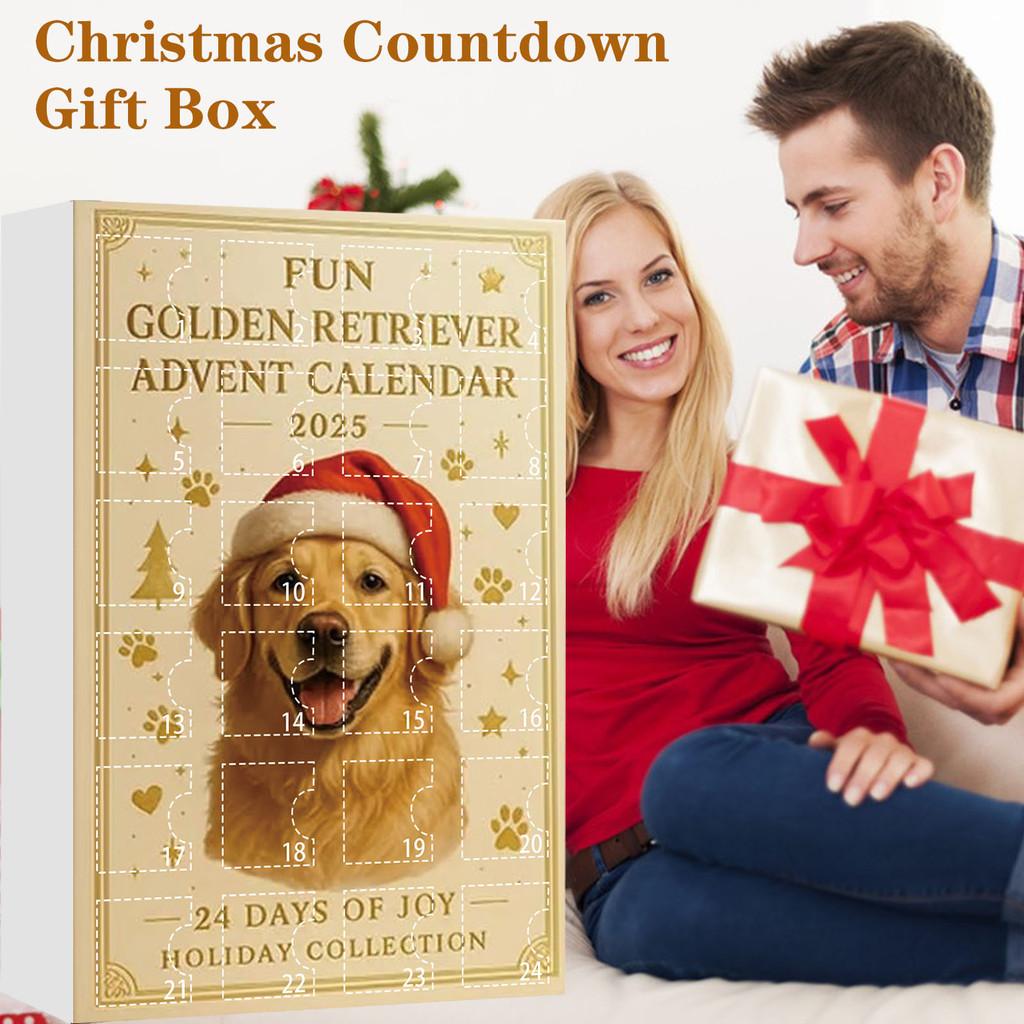 Dog Theme Christmas Advent Calendar With Acrylic Animal Figures For Holiday Gift Giving