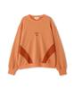AVIREX COLOR BLOCK MILITARY PULLOVER women's F size 150 orange 783-6130601
