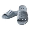 Aimedia Bath Slippers/Boots, Sizes 25-27cm, Gray, Lightweight, Drainable, Perforated Sole, Unisex, Lightweight and Soft, for Balcony Use