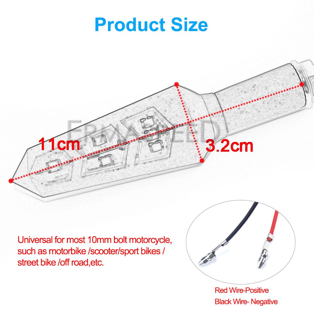 2/4 шт. светодиодные мотоциклетные мигалки, поворотники, мигающие огни, янтарные мигалки, водонепроницаемые, гибкие, для мотоцикла, скутера