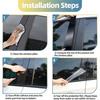 6 Pcs Car Door Trim Cover Kit Piano Black Pillar Posts For Acura MDX 2007 - 2013