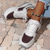 Women's Trendy Platform Sneakers Casual Lace Up Outdoor Shoes Comfortable Low Top Sport Shoes Plus Size Shoes 36-43