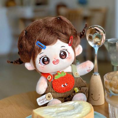 Коричневый медведь джинсовый комбинезон костюм 15 см кукольная одежда хлопковые сменные аксессуары для кукол подтяжки брюки мультфильм плюшевые принадлежности
