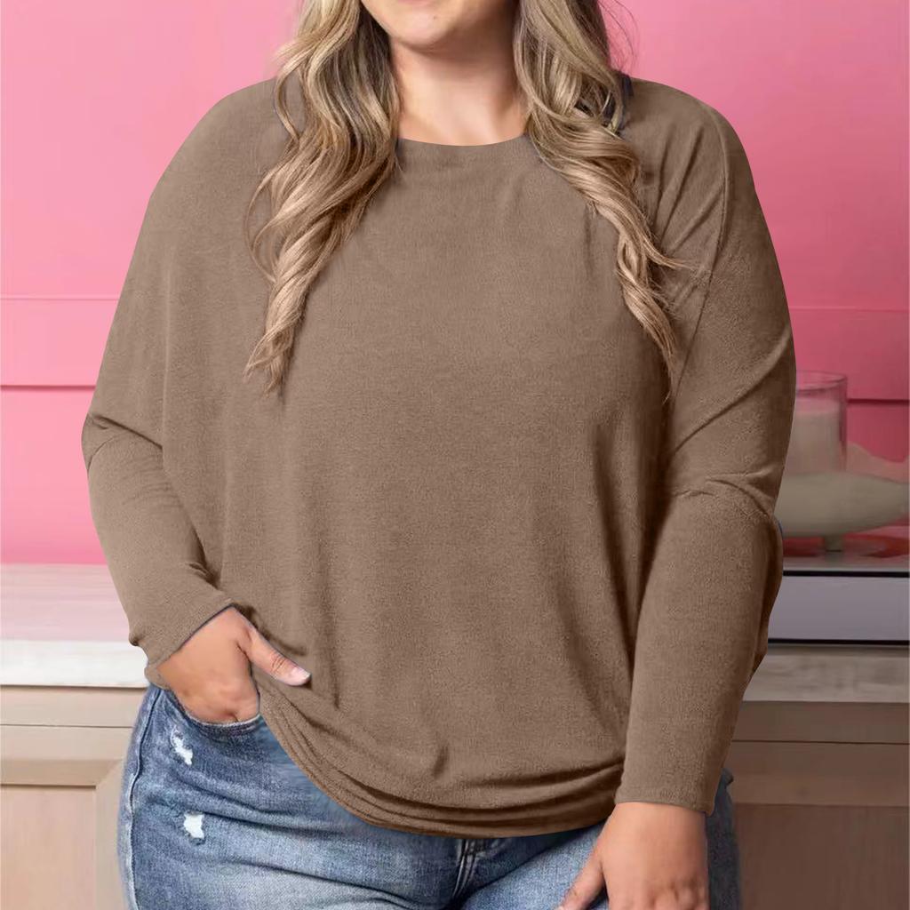 Женская модная повседневная однотонная блузка оверсайз с длинным рукавом свободного кроя