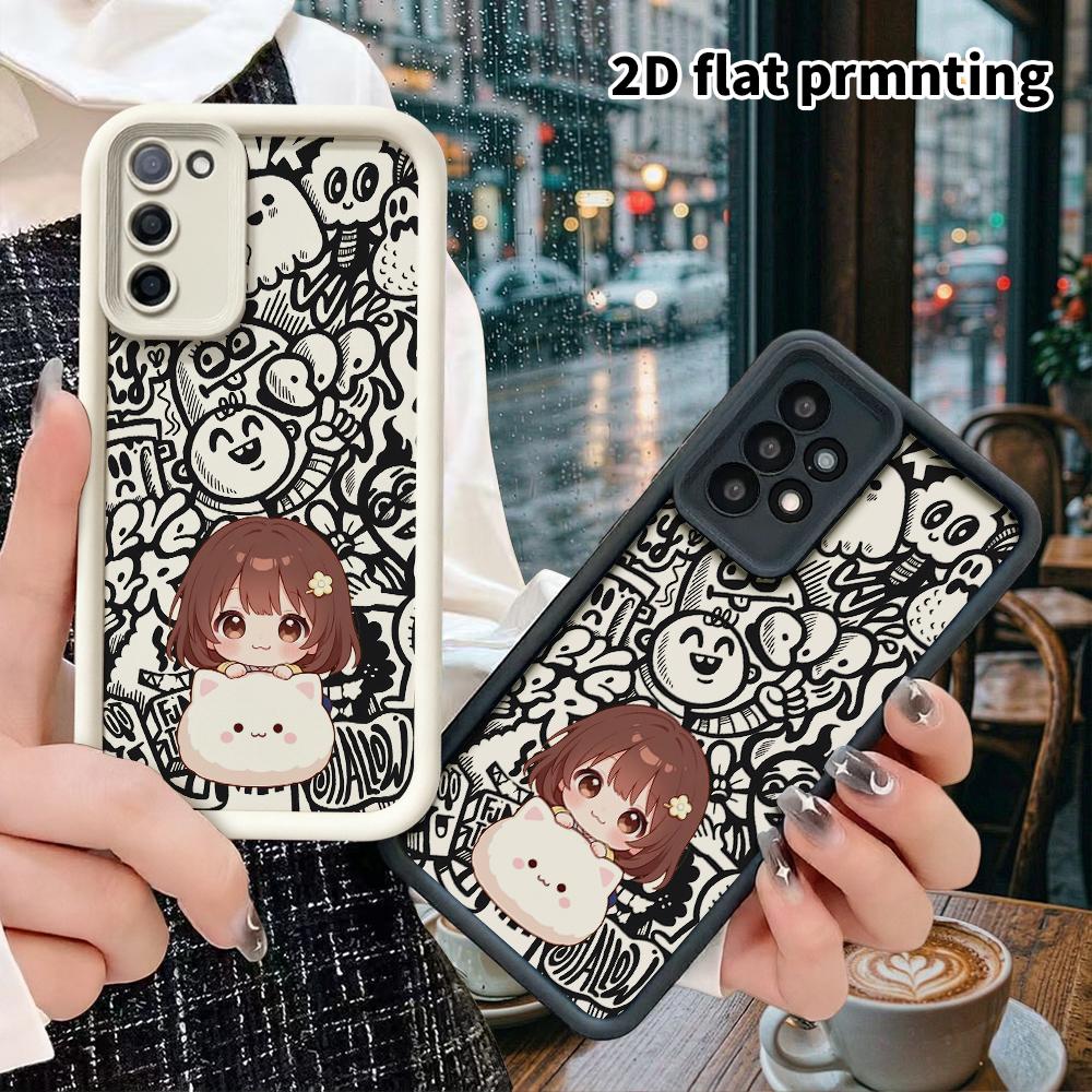 Phone case: 2D flat Samsung Galaxy A34 A35 M05 M06 S20 S22 S21 FE Plus 5G protective case, for girls, Christmas and Halloween gifts