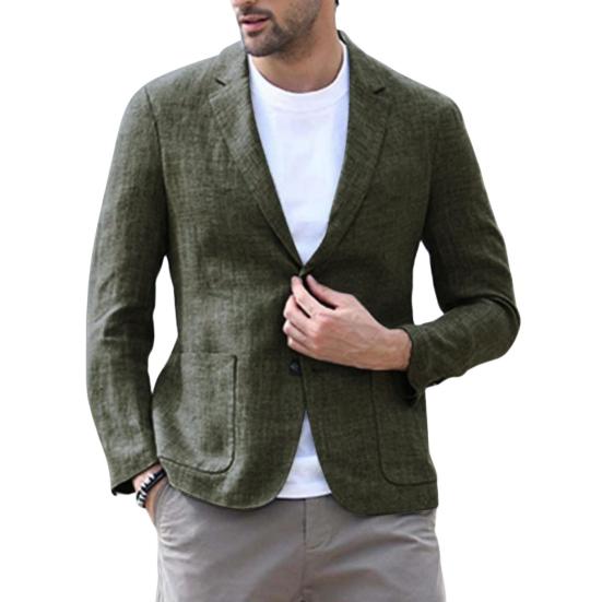 Весенне-осенний деловой пиджак, облегающий однотонный пиджак с длинными рукавами, однобортный пиджак с отложным воротником, уличная одежда