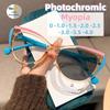 Модные очки TR90 с фотохромными линзами для близорукости, женские «кошачий глаз», с цветными блоками, очки с защитой от синего света, диоптрии до -4.0