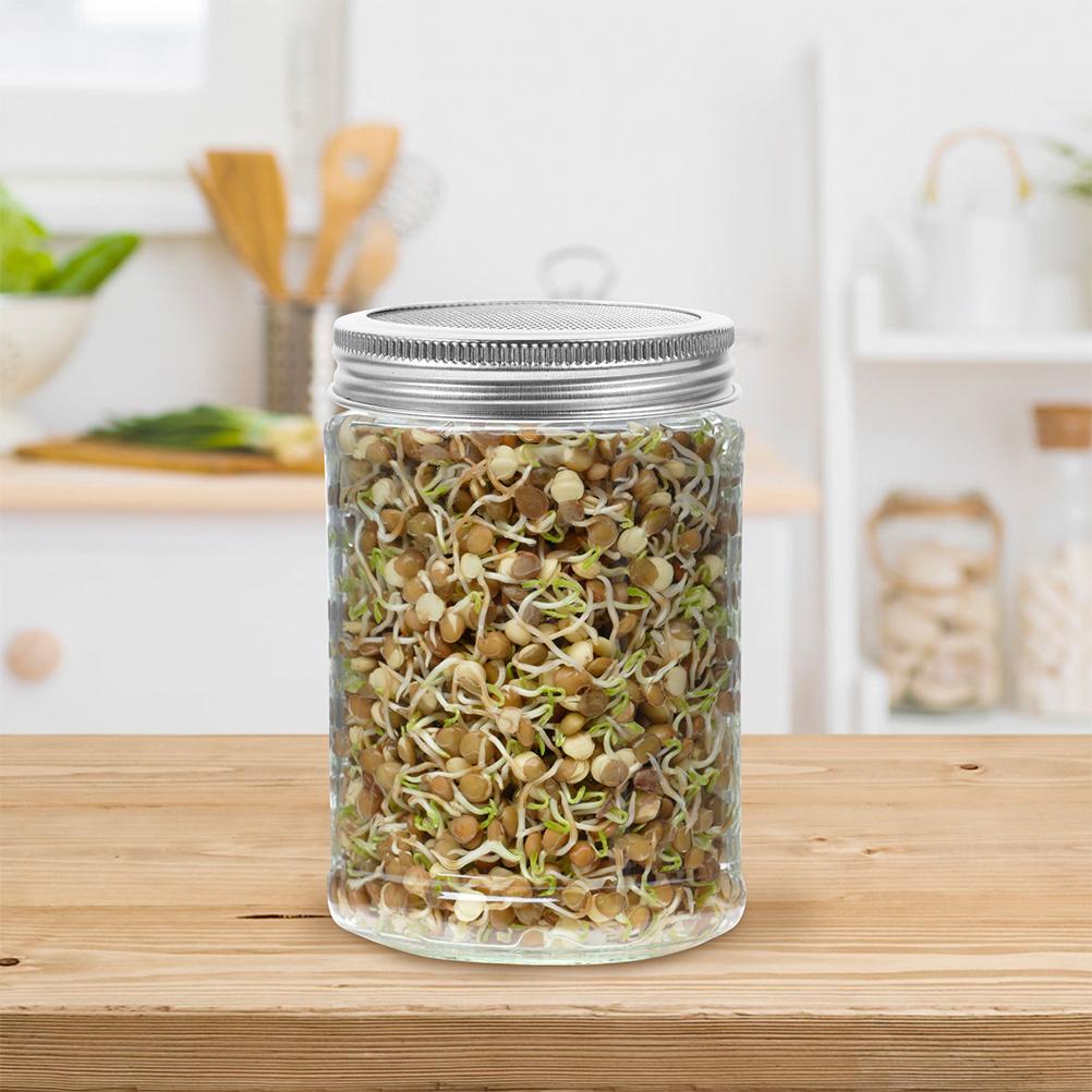 8pcs Stainless Steel Sprouting Lids 70Mm For Wide Mouth Jar Broccoli Beans Germination Indoor Planting Kit Jar Sprout Lids