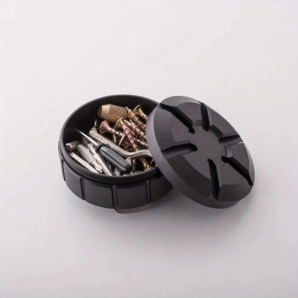 Портативная водонепроницаемая коробка для хранения, круглая нержавеющая сталь, уличный чехол, бак, небольшой контейнер, склад, бутылка для таблеток для здоровья, выживание