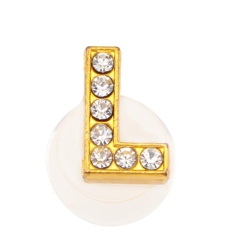 Новые золотые буквы алфавита, шармы для обуви, металлическая кнопка, стразы, корона, украшения для обуви, аксессуары для садовой обуви для женщин, мужчин, 1 шт.