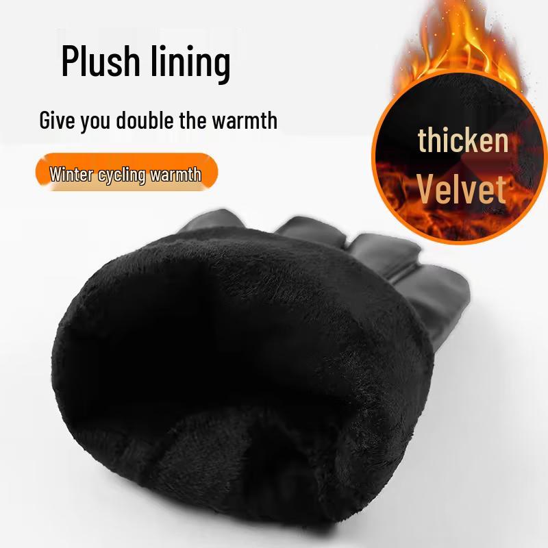 Мужские зимние перчатки из овчины с сенсорным экраном для вождения