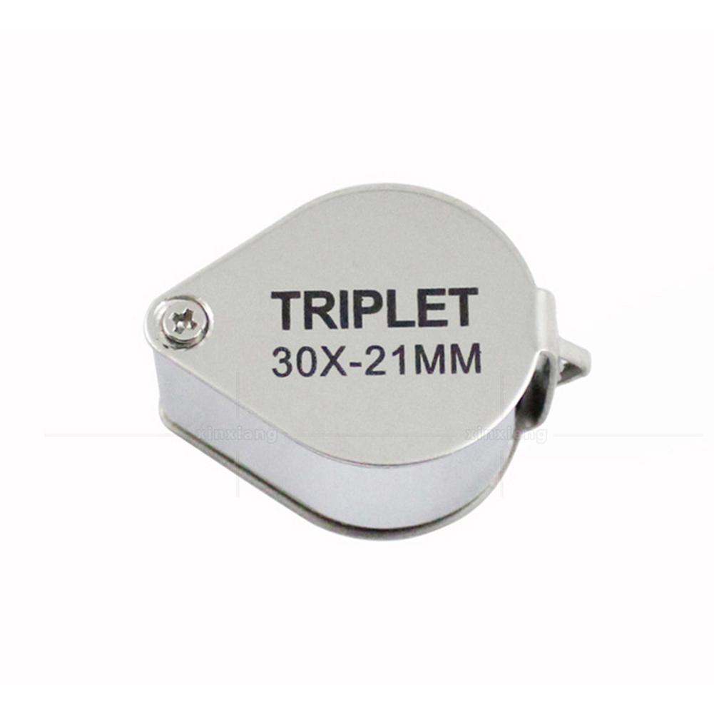 Складная лупа для ювелирных изделий, портативная карманная лупа для оценки старинных бриллиантов, увеличение 10x/20x/30x