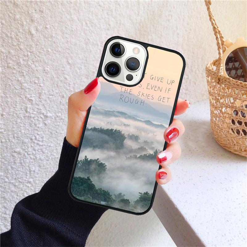 fog foggy mountains soft Phone Case Cover For iPhone 17 Air 16 15 14 12 13 Pro Max Plus coque Shell Fundas
