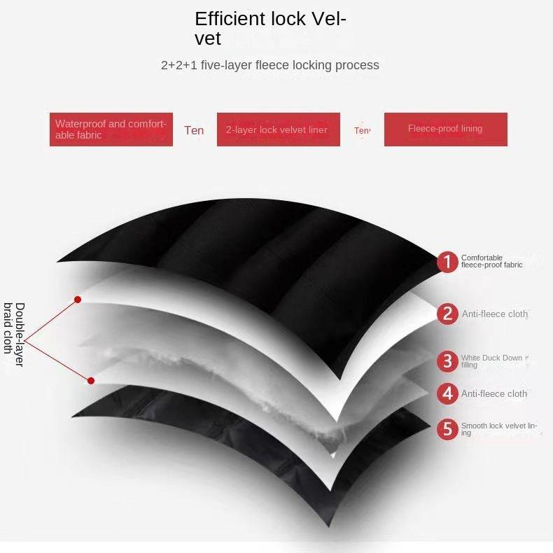 Men's Thickened Mid-length Down Jacket White Duck Down Middle-aged and Elderly Warm Jacket Winter Coat