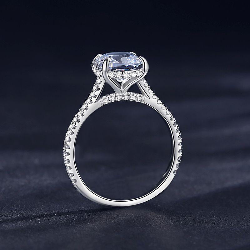 Tancise Classic стерлингового серебра 925 пробы кольцо с цирконом женские ювелирные изделия свадебное обещание вечерние подарок