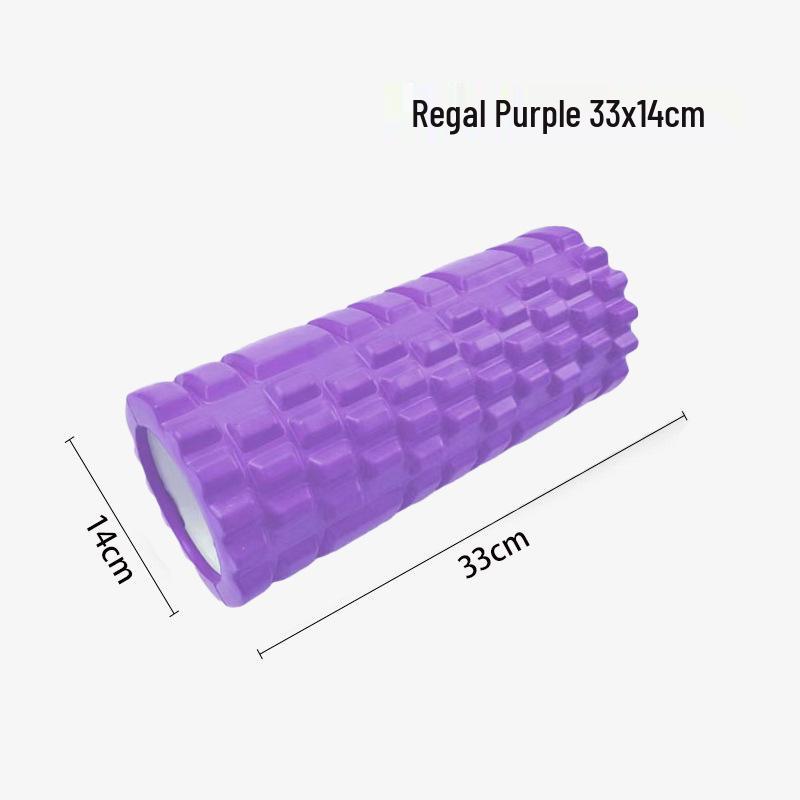 Pink EVA Foam Yoga Massage Roller with Textured Design