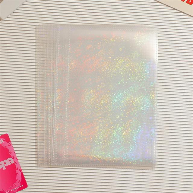 10pcs Laser Star 3/5inch Po Album Inner Sleeves Kawaii A5 Binder Refill Pockets Sleeves Toploader Pocards Notebook Diary