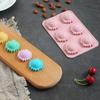 Sun Shape Silicone Cake Mold, 6 Cavities, Cookie Chocolate Ice Cube Mould, Nonstick Candy Baking Mold, DIY Cake Decoration Tool