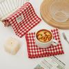 Cloth Tablecloth Retro Red Checkered Placemats Christmas Dining Table Mat Coaster Food Posing Background Cloth Home Decoration