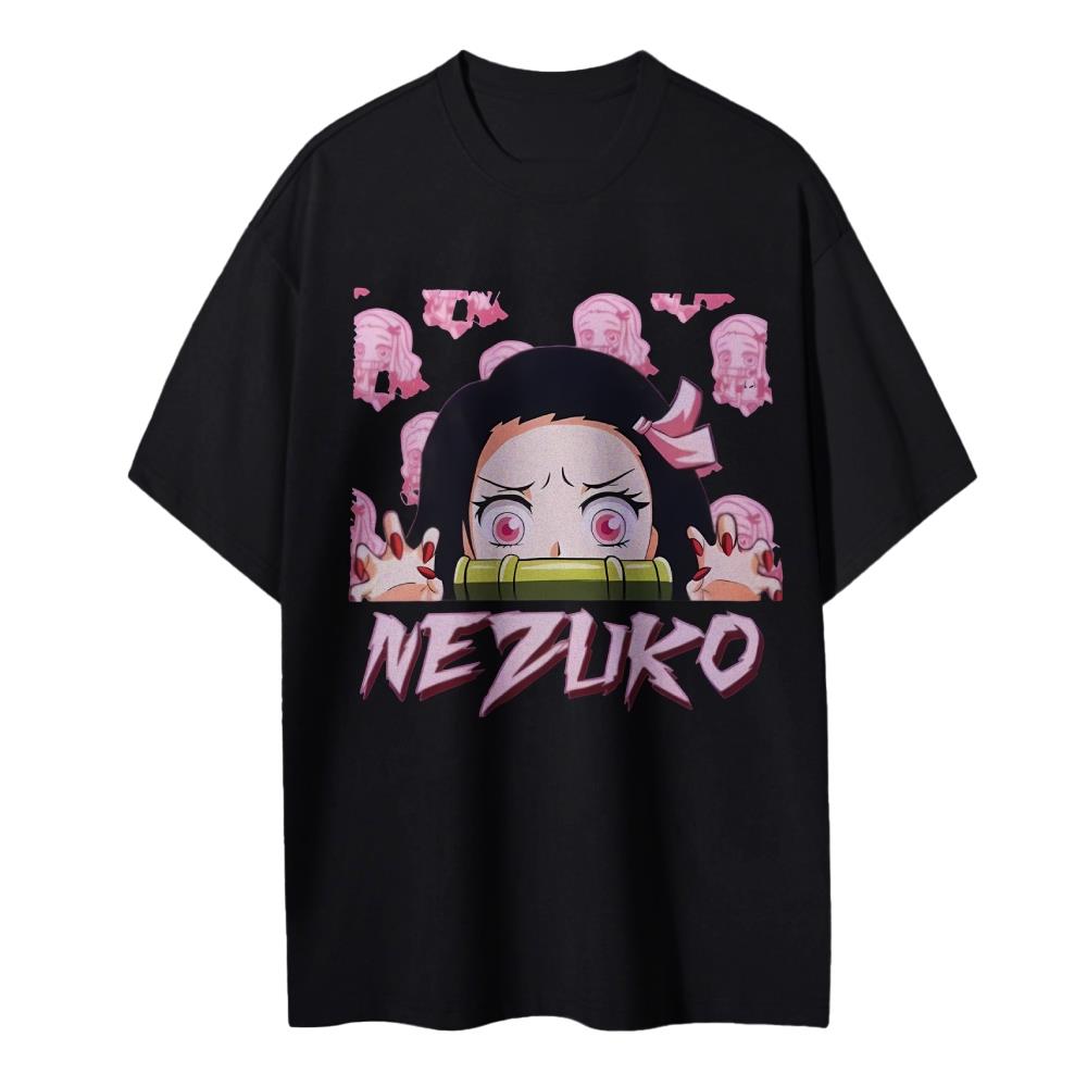 Demon Slayer Nezuko Anime T Shirt Unisex Women Cotton Short Sleeve Casual Tops 2026 Summer Graphic Tee Cute Cosplay Streetwear Y2k